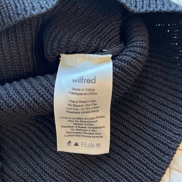 Aritzia Wilfred Black Knit Cut-out sleeve Mock-neck Top - Picture 6 of 14